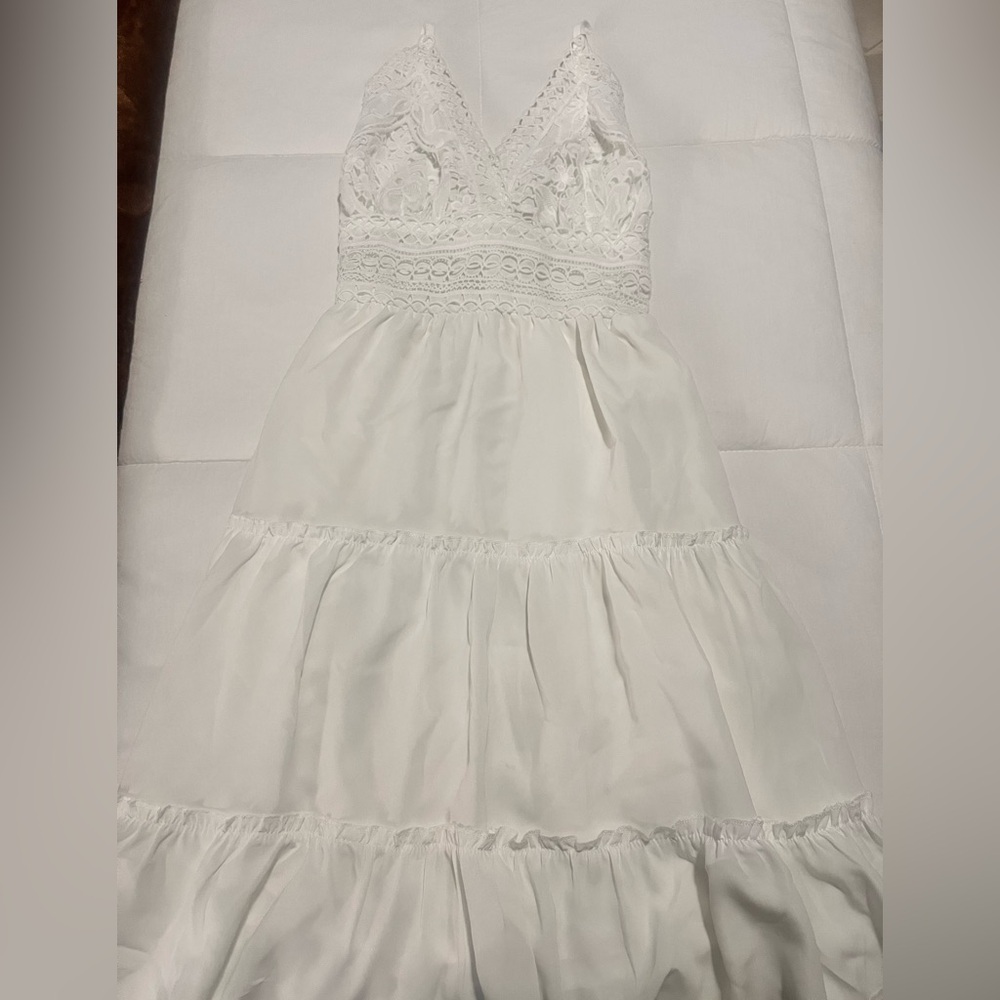 Backless White Sundress